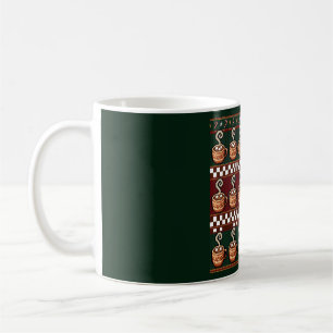 Pixel Art Hot Cocoa Christmas Pattern Coffee Mug