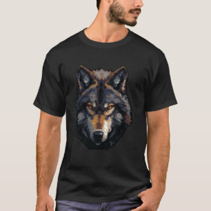 Pixel Art Lover - Wolf Dad Mom T-Shirt