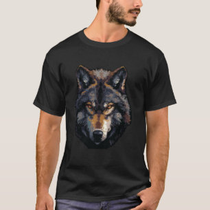 Pixel Art Lover - Wolf Dad Mom T-Shirt