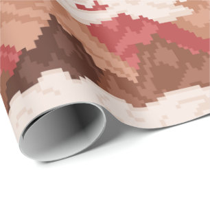 Pixel Art Mountain Landscape Pattern Wrapping Paper