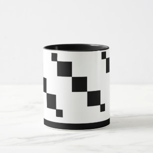 Pixel Art Mug - Style minimaliste noir et blanc