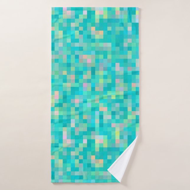 Pixel Art Multicolor Motif (Serviette de bain)