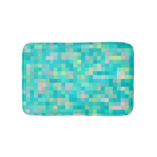 Pixel Art Multicolor Pattern Bath Mat