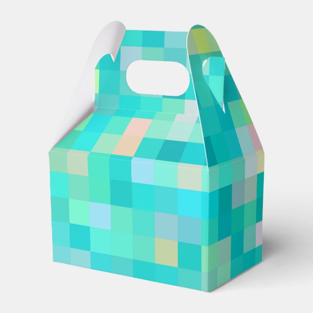 Pixel Art Multicolor Pattern Favor Box (Front Side)