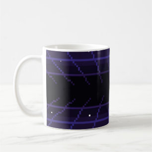 pixel art of 80s Retro sci-Fi background. Pixel ar Coffee Mug