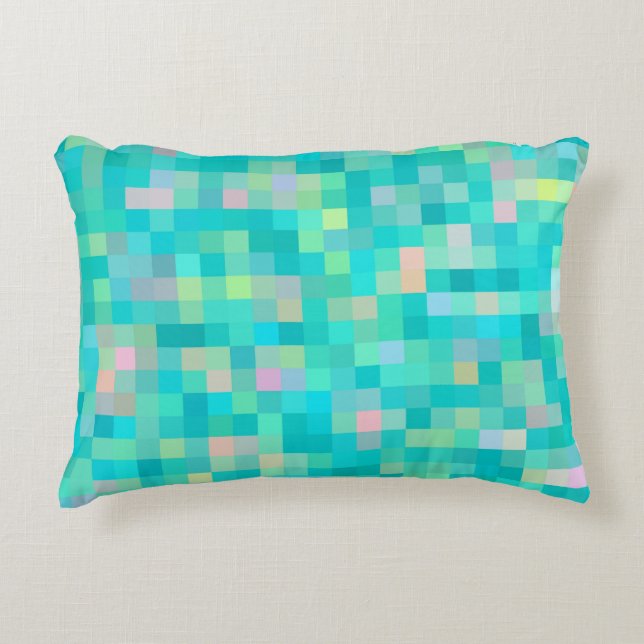 Pixel Art Pattern Accent Pillow (Front)