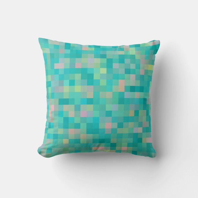 Pixel Art Pattern Throw Pillow (Front)