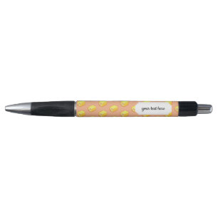 Pixel Art Pink & Yellow Battenberg Cake Pattern Pen