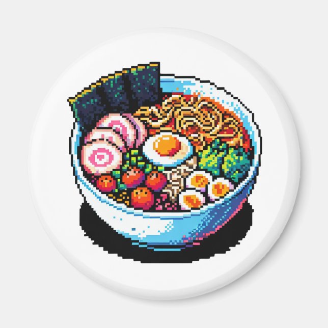 Pixel Art Ramen Noodles  Magnet (Front)