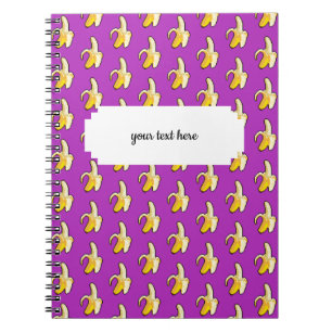 Pixel Art Ready To Eat Yellow Banana Pattern Notebook