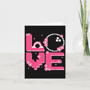 Pixel Art Retro 60s 70s Style Hippie Outfit Love B Card