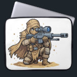 Pixel Art Tactical Sniper Soldier Desert Military  Laptop Sleeve<br><div class="desc">Bring tactical precision and strategic gameplay to life with this Pixel Art Desert Sniper Soldier design by AmazingEG. This artwork features a detailed sniper character equipped with a scoped rifle, dressed in desert camouflage and positioned in a realistic crouching stance. The design captures the essence of focus, patience, and accuracy,...</div>