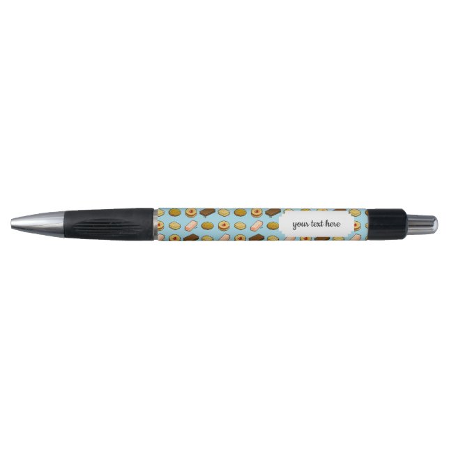 Pixel Art Tasty Cookie Biscuit Pattern Pen (Front)