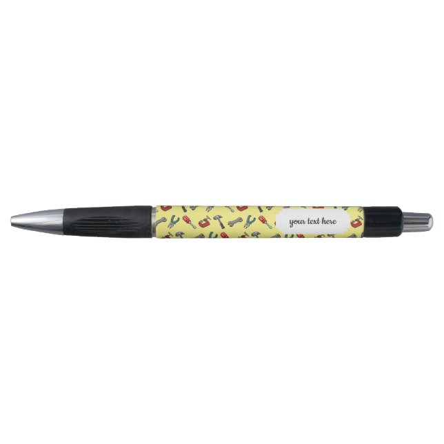 Pixel Art Tool Pattern With Hammer Vice And Pliers Pen (Front)