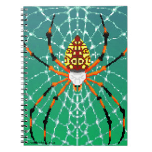 Pixel banana spider notebook