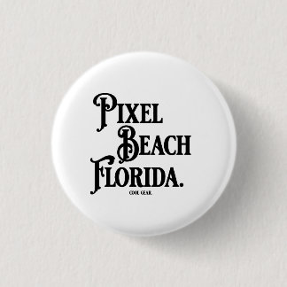 Pixel Beach Florida T-Shirt 1 Inch Round Button