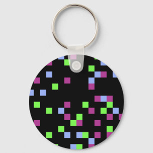 pixel black keychain