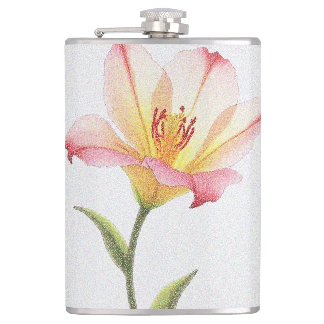 Pixel Bloom Trio Hip Flask (Front)