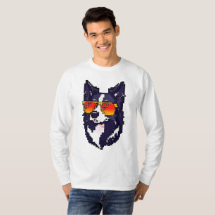 Pixel Border Collie T-Shirt