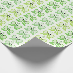 Pixel Bows In High Heels Pattern Wrapping Paper