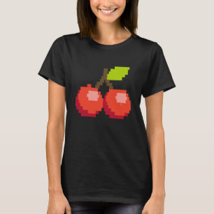 Pixel Cherry Summer Fruit 8 bit Fruit T-Shirt