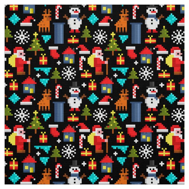 Pixel Christmas Fabric (Swatch)