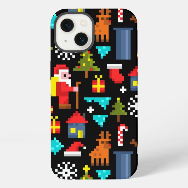 Pixel Christmas iPhone Case (Back)