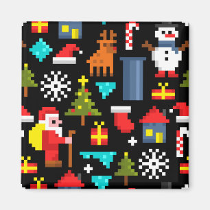 Pixel Christmas Magnet