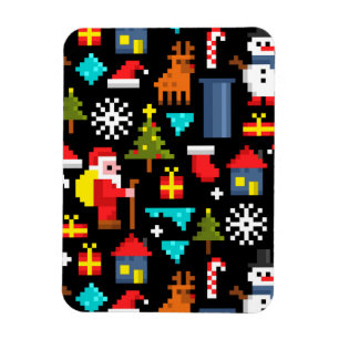 Pixel Christmas Magnet