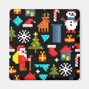 Pixel Christmas Magnet
