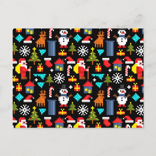 Pixel Christmas Postcard (Front)