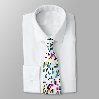 Pixel color blocks Glitch Neck Tie