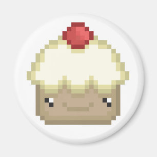 pixel cupcake magnet