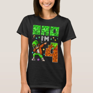 Pixel Dab Gamer Style Birthday Gift For Boys 4  T-Shirt