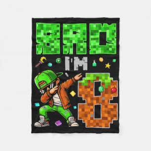 Pixel Dab Gamer Style Birthday Gift For Boys 8  Fleece Blanket