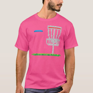 Pixel Disc Golf Frisbee Golfer Frolf Men Boys Kids T-Shirt