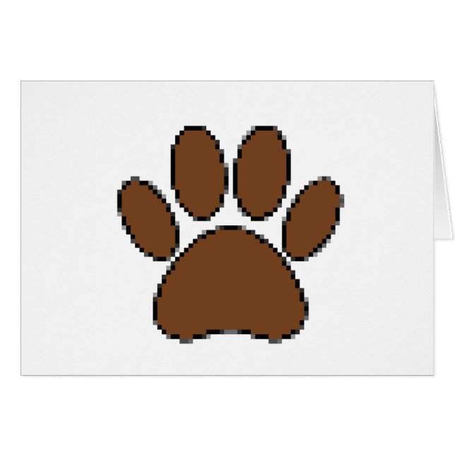 Pixel Dog Paw Print (Front Horizontal)
