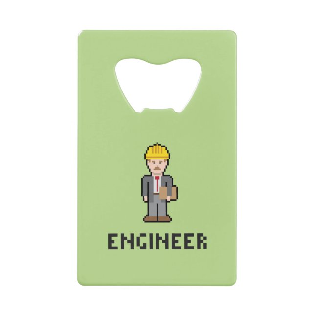 Pixel Engineer Bottle Opener Wallet Bottle Opener (Front)
