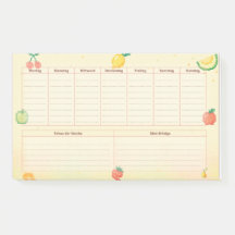 pixel fruit weekly planner
