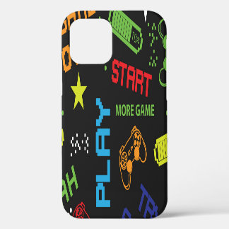 Pixel Game Style: Abstract Seamless. iPhone 12 Case
