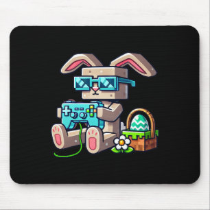 Pixel Gamer Bunny Easter For Kids Teens Adults  Mouse Pad
