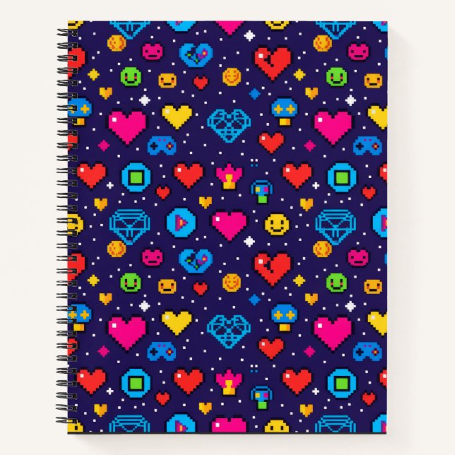 Pixel Gaming Aesthetic Hardcover Journal (Front)