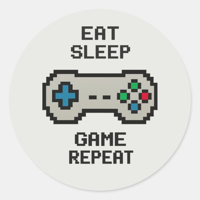 Pixel Gaming Stickers – Fun Laptop & Console Decal (Devant)