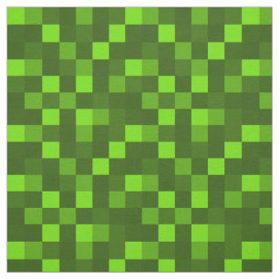 Pixel green light green cube squares caromaster fabric