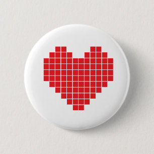 Pixel Heart 2 Inch Round Button