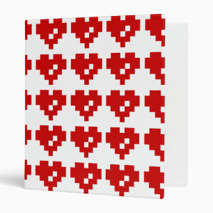 Pixel Heart 8 Bit Love Binder