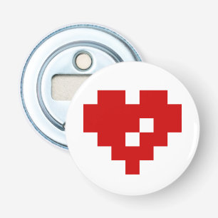 Pixel Heart 8 Bit Love Bottle Opener