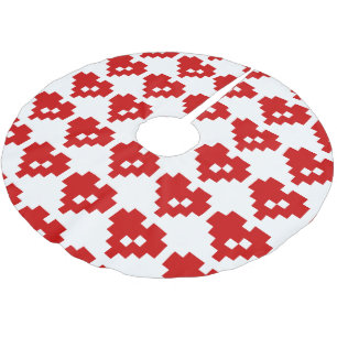 Pixel Heart 8 Bit Love Brushed Polyester Tree Skirt