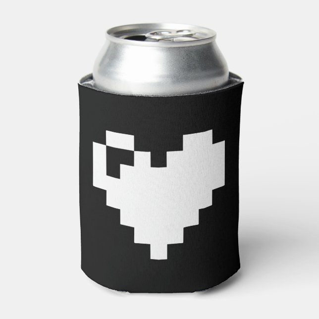 Pixel Heart 8 bits Can Cooler (Can Front)