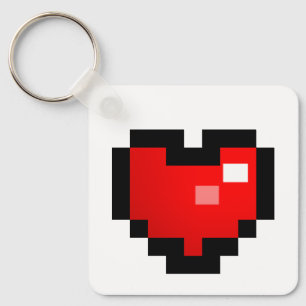 PIXEL HEART KEYCHAIN